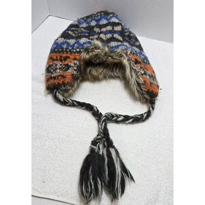 Women's American Eagle Outfitters Trapper Hat One Size Blue Orange